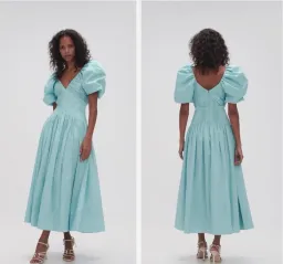 π§ AJE Gabrielle Plunge Midi Dress β Spearmint Blue β Size AU 8 π§ for rent on The Volte - image 4