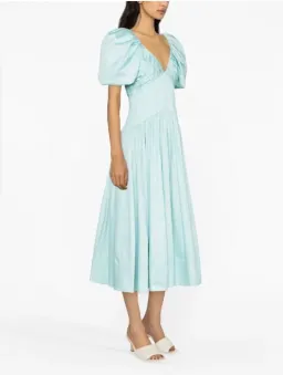 π§ AJE Gabrielle Plunge Midi Dress β Spearmint Blue β Size AU 8 π§ for rent on The Volte - image 6