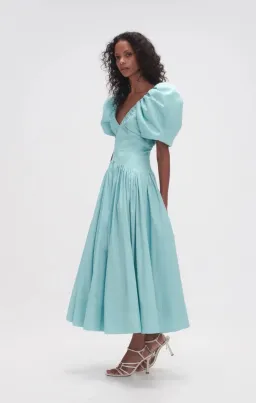 π§ AJE Gabrielle Plunge Midi Dress β Spearmint Blue β Size AU 8 π§ for rent on The Volte - image 1