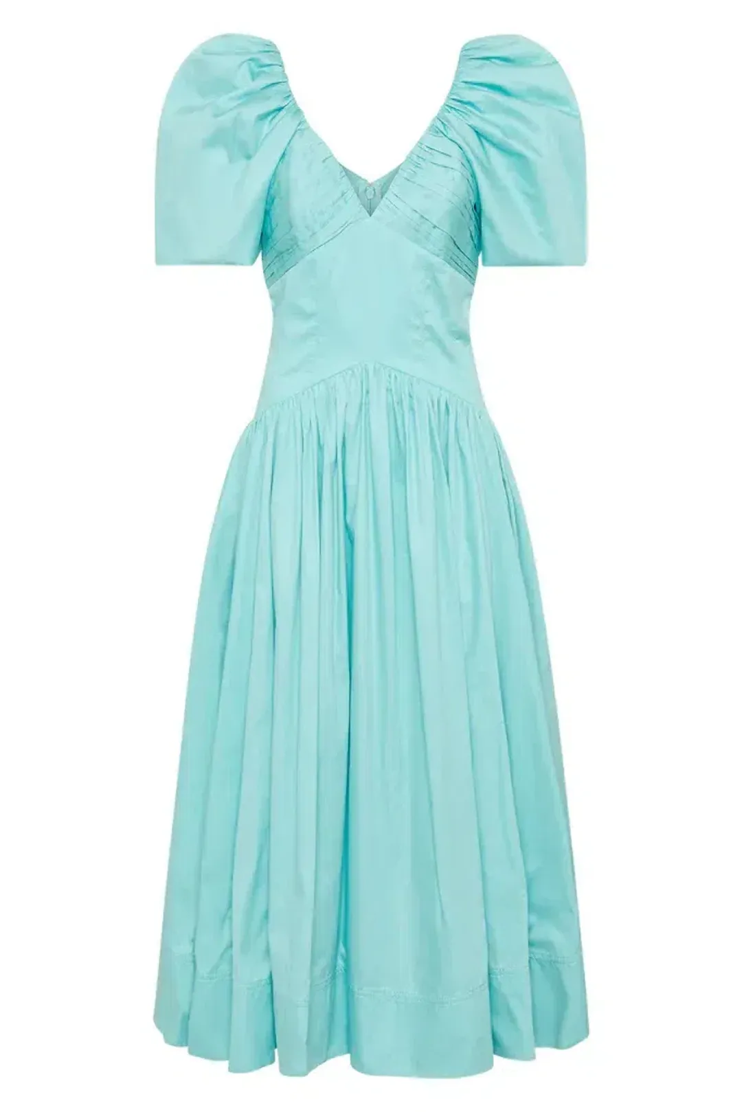 π§ AJE Gabrielle Plunge Midi Dress β Spearmint Blue β Size AU 8 π§ for rent on The Volte - main image