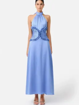 Elliatt Poselia Halter Midi Dress in Slate Blue Size 8 for rent on The Volte - image 1