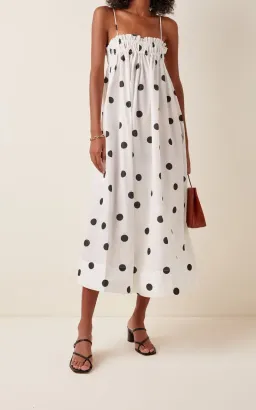 Ganni Shirred Recycled Polyester Dress for rent on The Volte - image 3