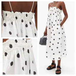 Ganni Shirred Recycled Polyester Dress for rent on The Volte - image 4