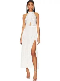 L'IDEE renaissance split gown white for rent on The Volte - image 2