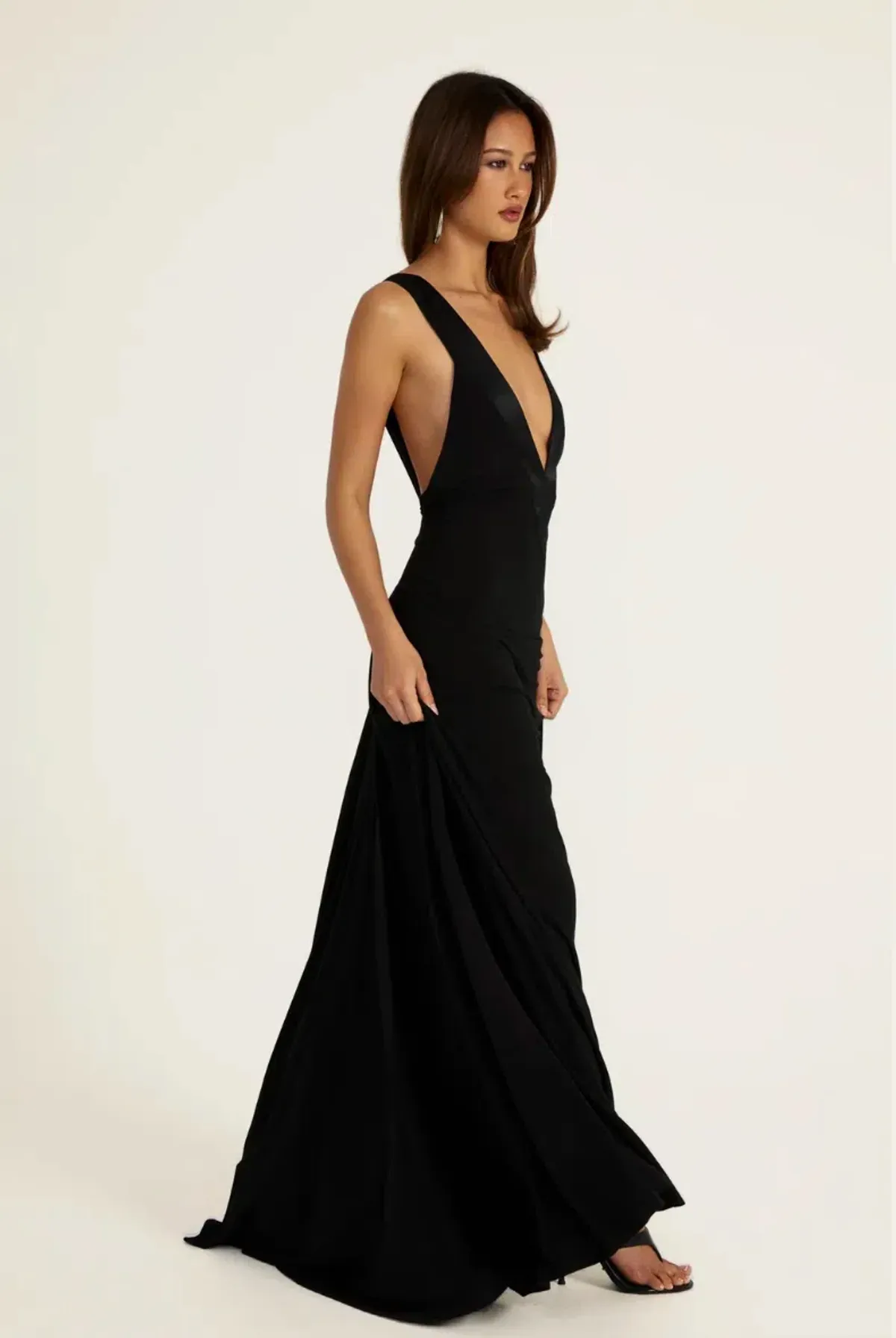ancegria, rosa gown, black, maxi, size S (AU8) - Image 1