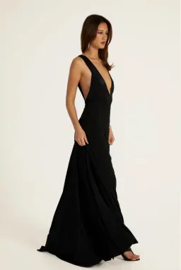 ancegria, rosa gown, black, maxi, size S (AU8) for rent on The Volte - image 1