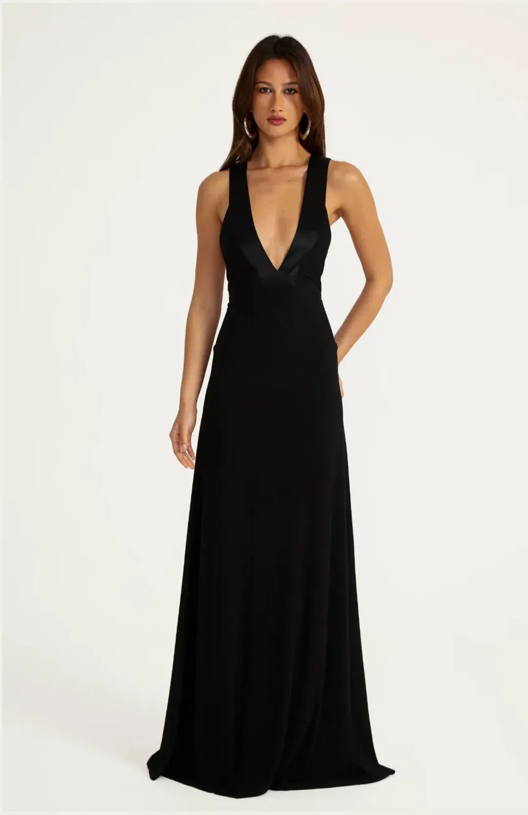 ancegria, rosa gown, black, maxi, size S (AU8) for rent on The Volte - main image