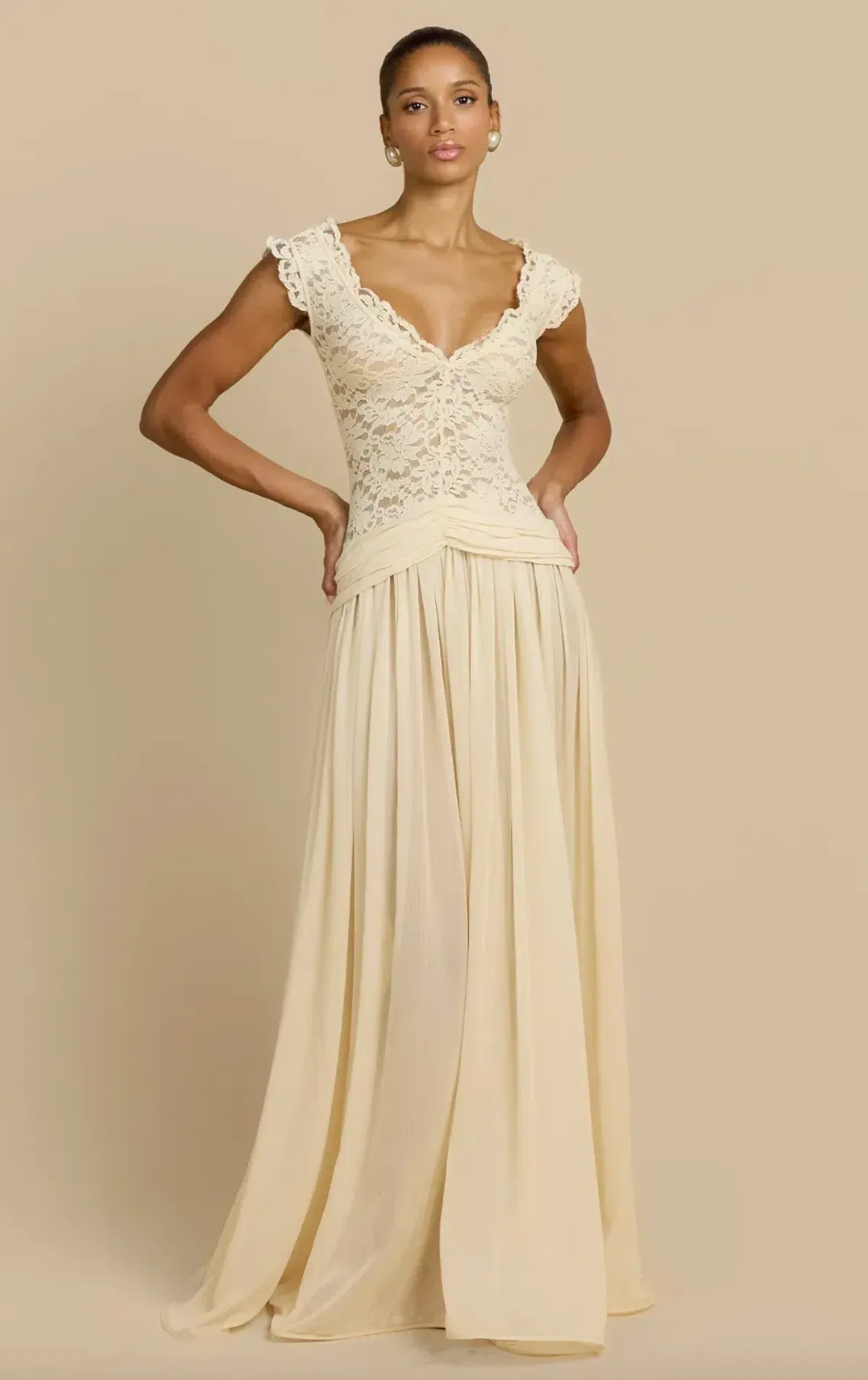 arcina ori, arabella dress, beige, size XS (au6) - Image 3