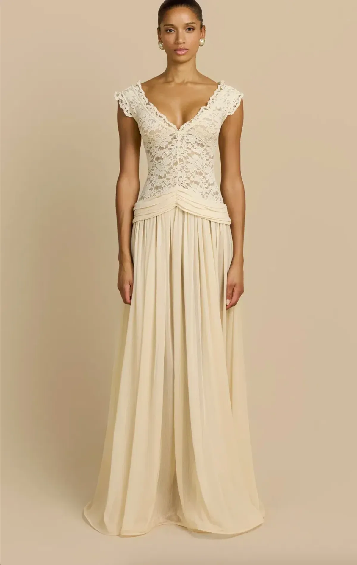 arcina ori, arabella dress, beige, size XS (au6) - Image 1