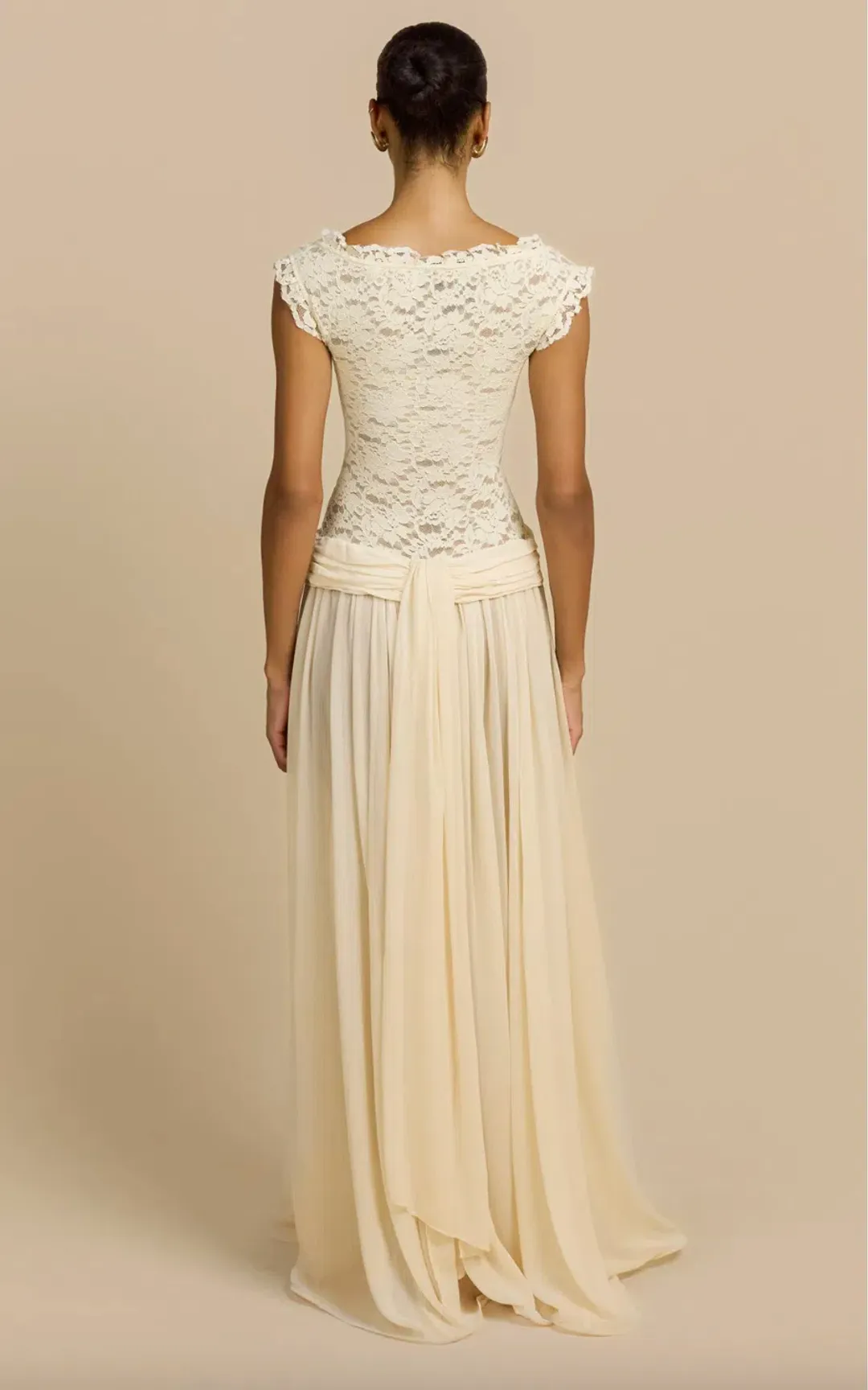 arcina ori, arabella dress, beige, size XS (au6) for rent on The Volte - main image