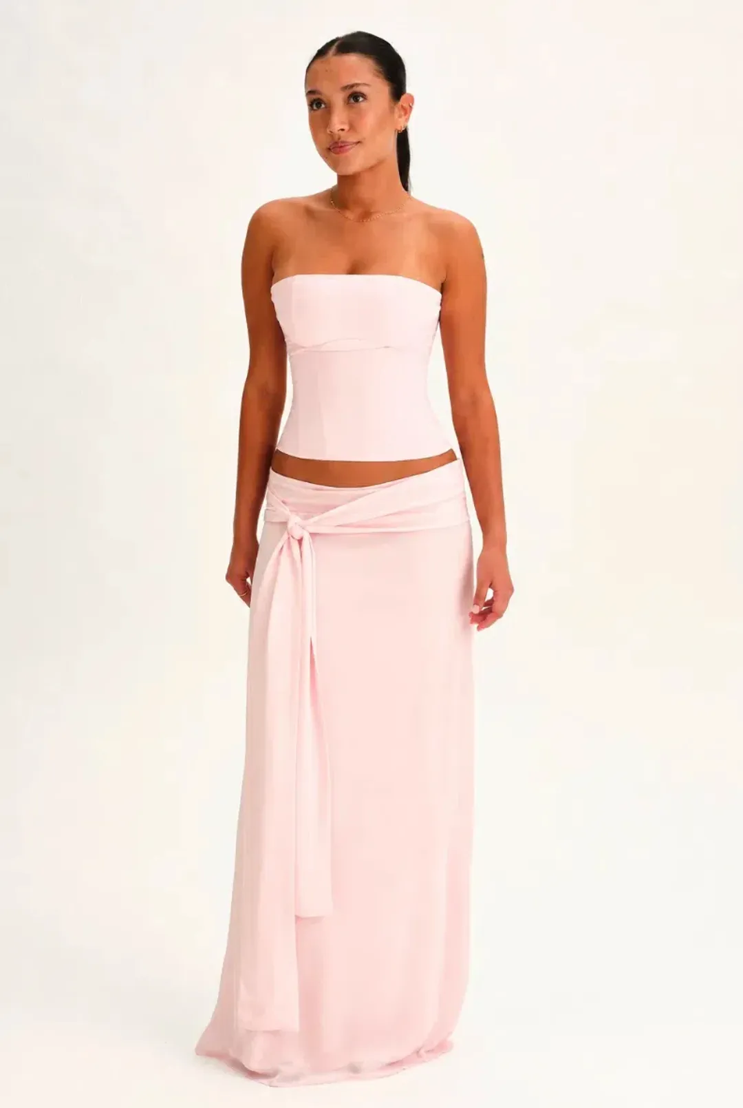 sabelle Charlotte set, PINK, maxi, size XSMALL (aU6) for rent on The Volte - main image