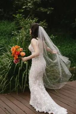 Luv Bridal Cherry Blossom Design Wedding Dress for rent on The Volte - image 6