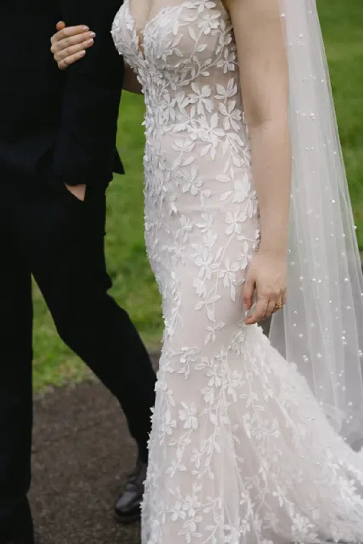 Luv Bridal Cherry Blossom Design Wedding Dress - Image 3