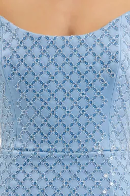 Rebecca Vallance Alix Mini Dress Pale Blue Size 12 for rent on The Volte - image 5