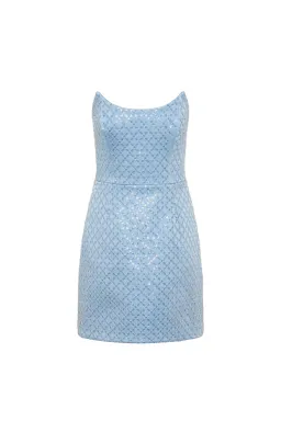 Rebecca Vallance Alix Mini Dress Pale Blue Size 12 for rent on The Volte - image 6