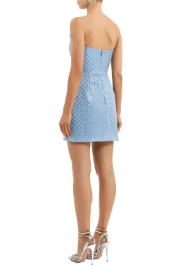 Rebecca Vallance Alix Mini Dress Pale Blue Size 12 for rent on The Volte - image 2