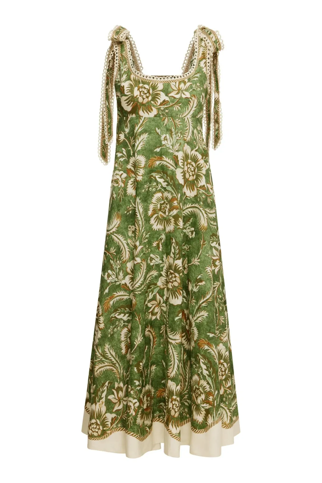 Alemais Alessia Ballet Sundress Green Floral Size 14 for rent on The Volte - main image