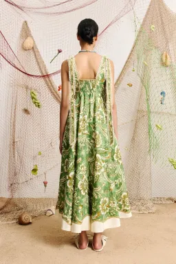 Alemais Alessia Ballet Sundress Green Floral Size 14 for rent on The Volte - image 3