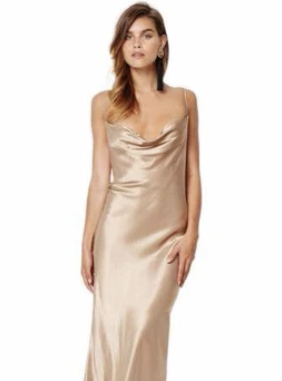 Bec & Bridge Amazonite Tie Back Midi Dress Gold Size 8 - Image 4
