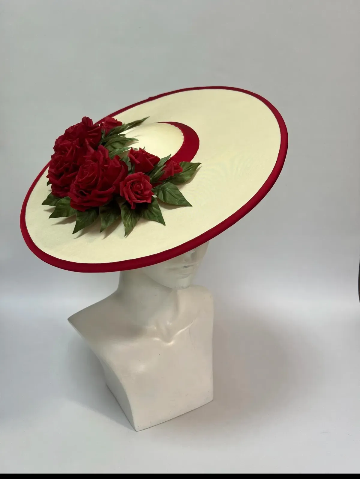 Yellow and Roses Race day Hat for rent on The Volte - main image