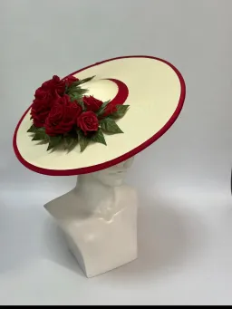 Yellow and Roses Race day Hat for rent on The Volte - image 1