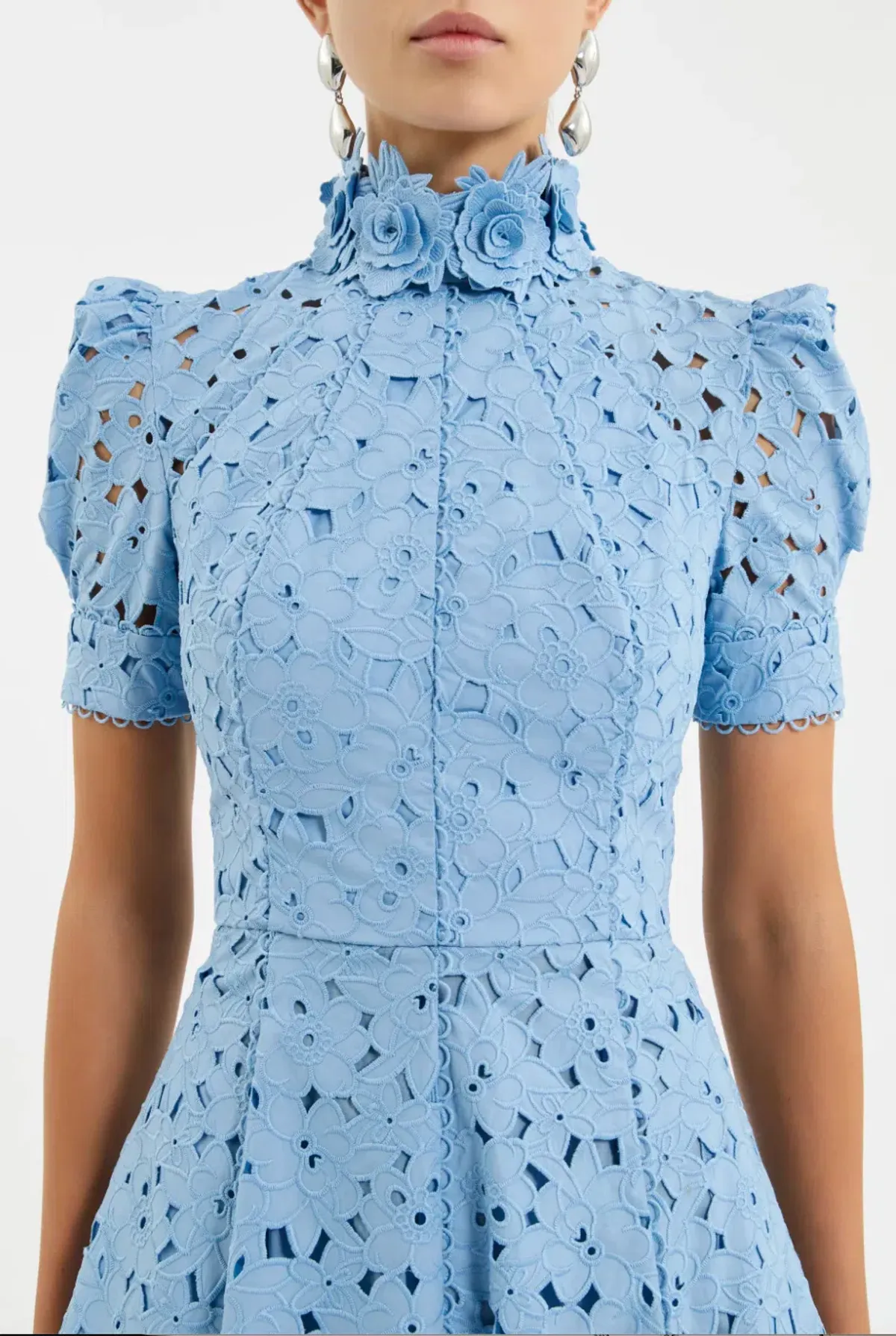 Rebecca Vallance Kitsu Short Sleeve Midi Dress; blue; size 10 - Image 5