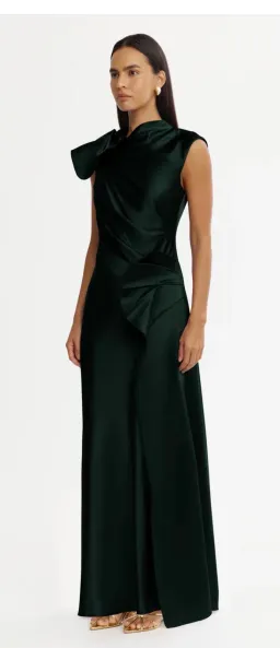 Acler Renshaw Maxi Dress Midnight Green- Size 8 for rent on The Volte - image 2