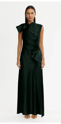 Acler Renshaw Maxi Dress Midnight Green- Size 8 for rent on The Volte - image 1