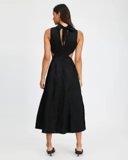 SOVERE Virtue Midi Dress black size 10 for rent on The Volte - image 2