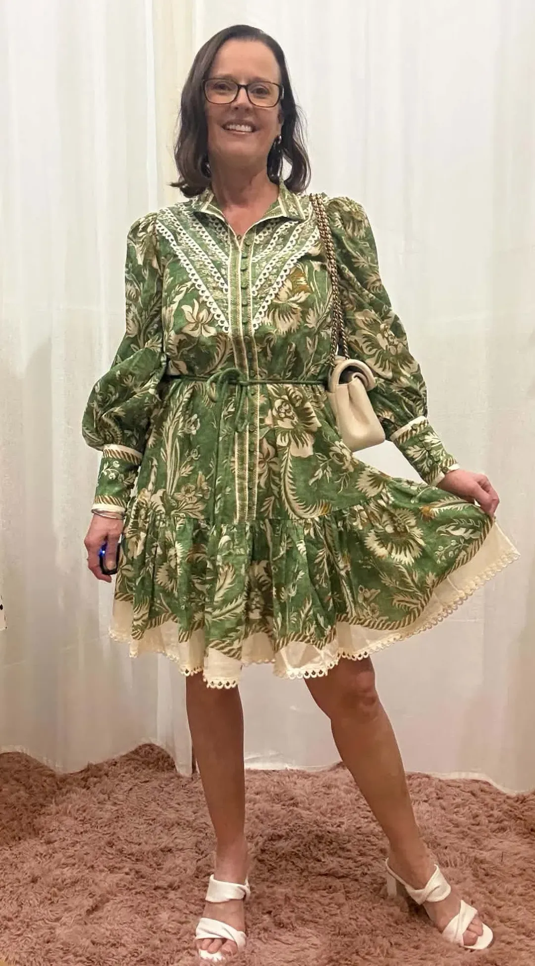 ALEMAIS ALESSIA MINI SHIRTDRESS SIZE 10 for rent on The Volte - main image