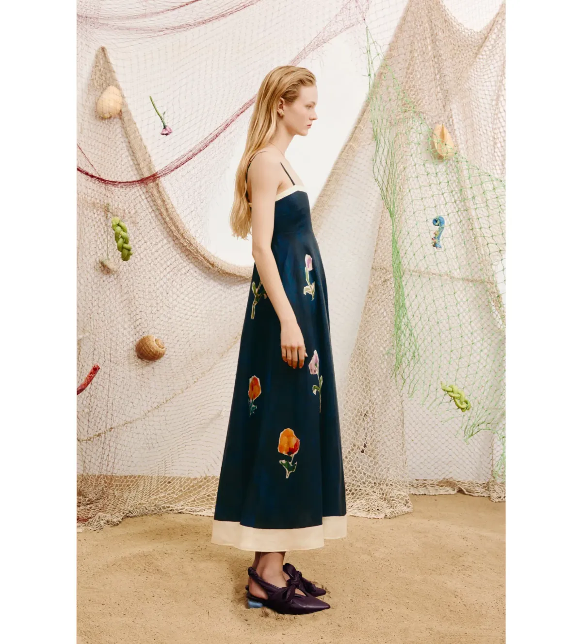 Alemais Sophie Sundress in Navy Floral Size AU10 - Image 2