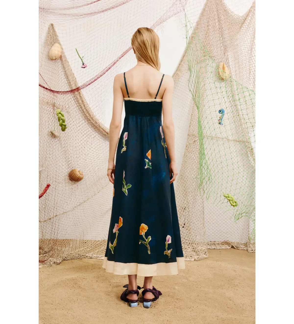 Alemais Sophie Sundress in Navy Floral Size AU12 - Image 3