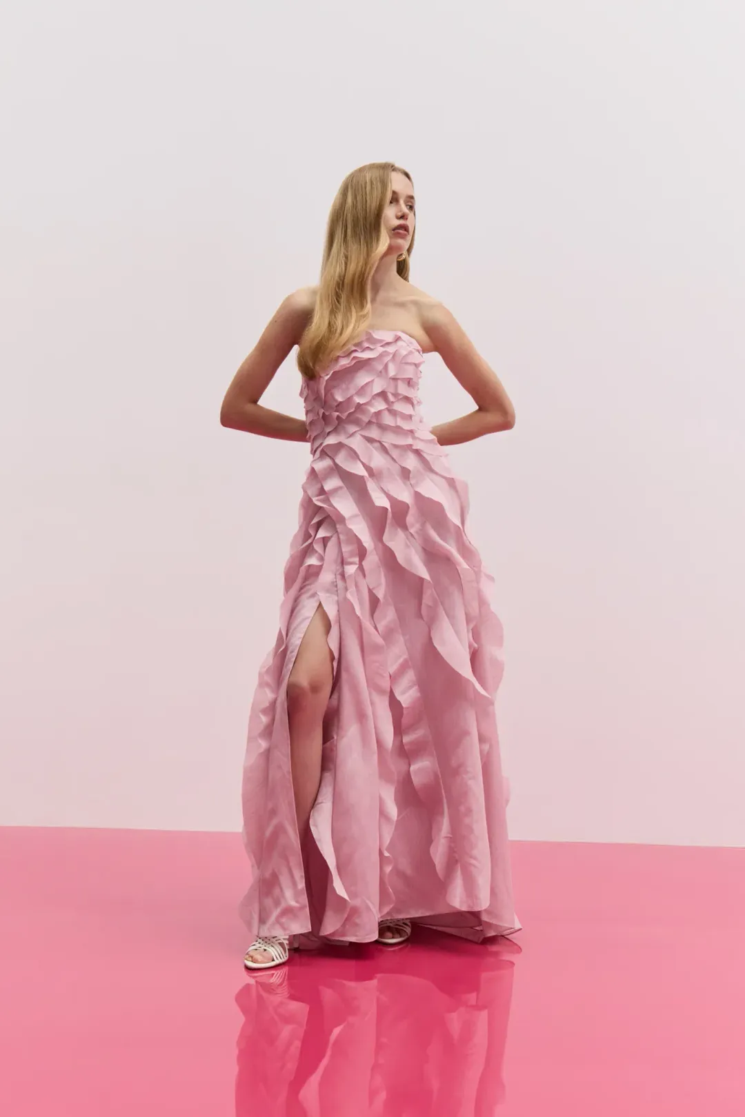 AJE Allarie Gown Pink Size 10 (FOR HIRE) for rent on The Volte - main image