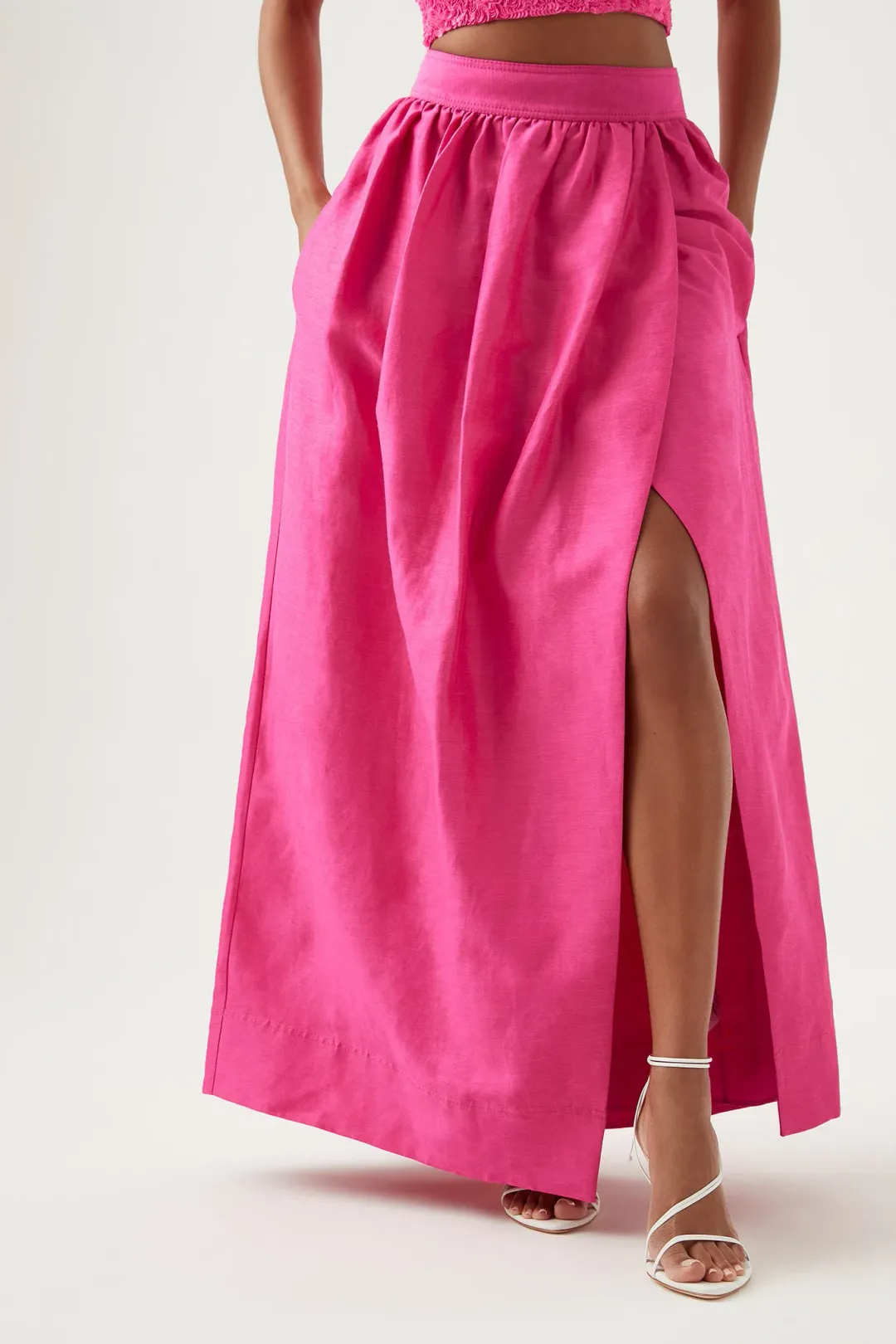 Aje set admiration lace up cropped top size 8 & skirt size 10 for rent on The Volte - main image