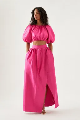 Aje set admiration lace up cropped top size 8 & skirt size 10 for rent on The Volte - image 1
