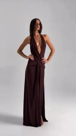 Natalie Rolt Winona Gown | Espresso size 0 for rent on The Volte - image 3