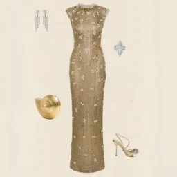 Rachel Gilbert Solana Gown In Gold Size 10 AU for rent on The Volte - image 4