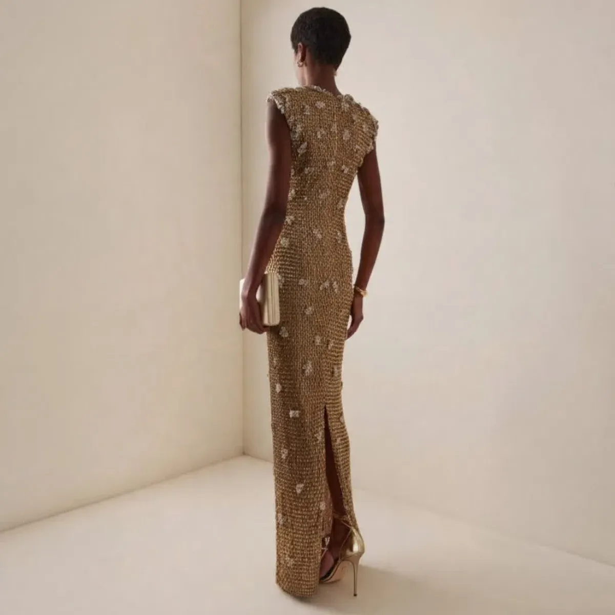 Rachel Gilbert Solana Gown In Gold Size 10 AU - Image 2
