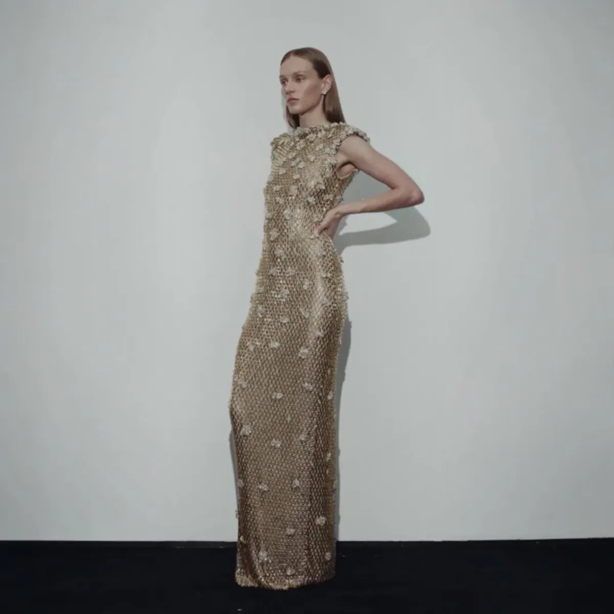 Rachel Gilbert Solana Gown In Gold Size 10 AU - Image 5