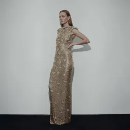 Rachel Gilbert Solana Gown In Gold Size 10 AU for rent on The Volte - image 5