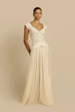 ARCINA ORI ARABELLA DRESS BEIGE SIZE 8 (S) for rent on The Volte - image 3