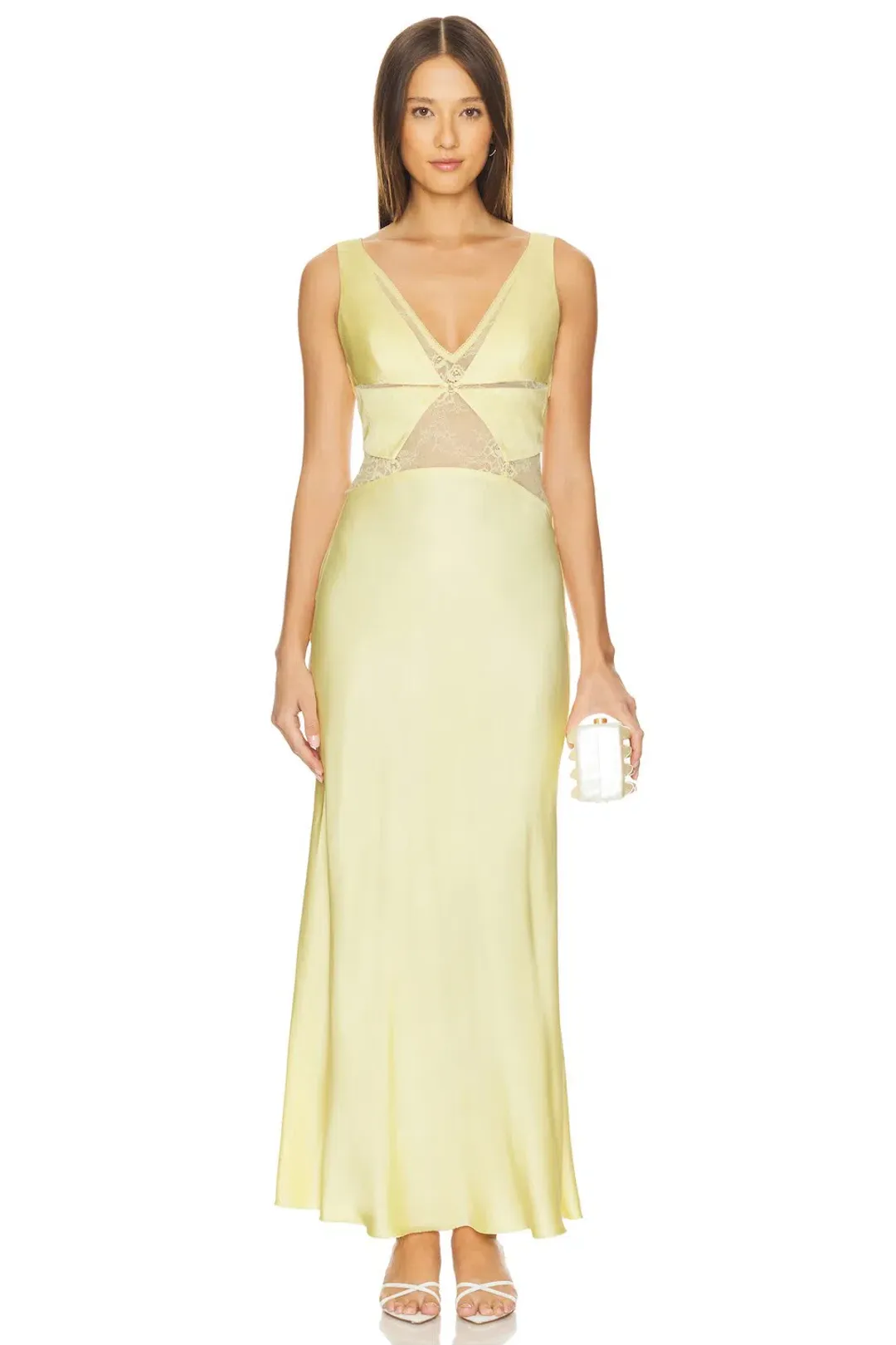 Bec & Bridge Juliette V Neck Maxi Dress - YELLOW for rent on The Volte - main image