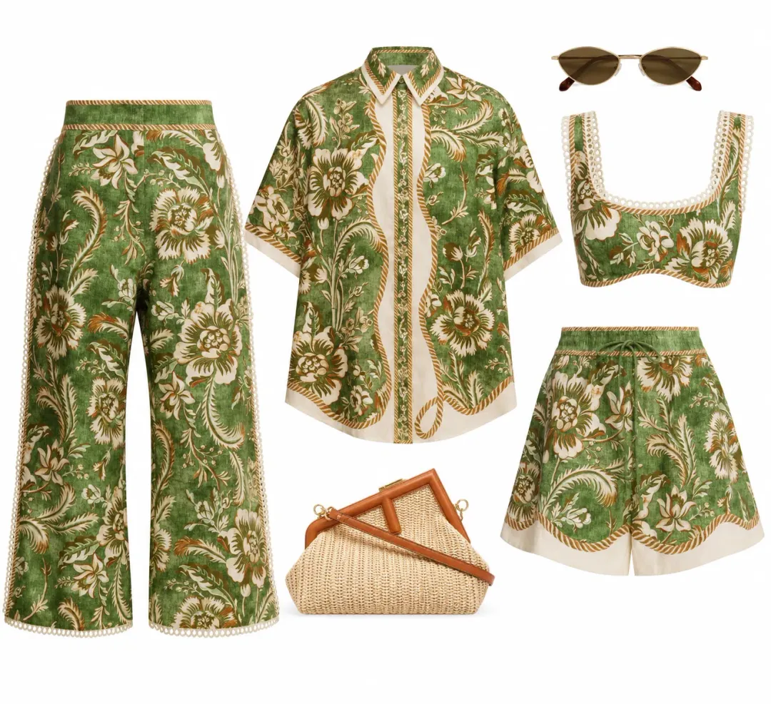 Alemais Alessia Bralette and Short or Cropped Pant set s6 for rent on The Volte - main image