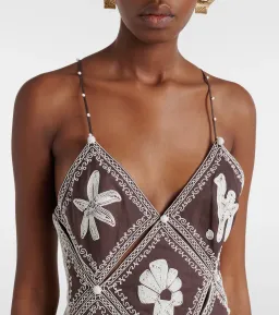 ALEMAIS Leandra Corded Slip Maxi Dress Chocolate Brown Size 8 AU for rent on The Volte - image 3