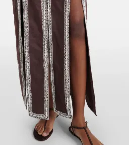 ALEMAIS Leandra Corded Slip Maxi Dress Chocolate Brown Size 8 AU for rent on The Volte - image 5