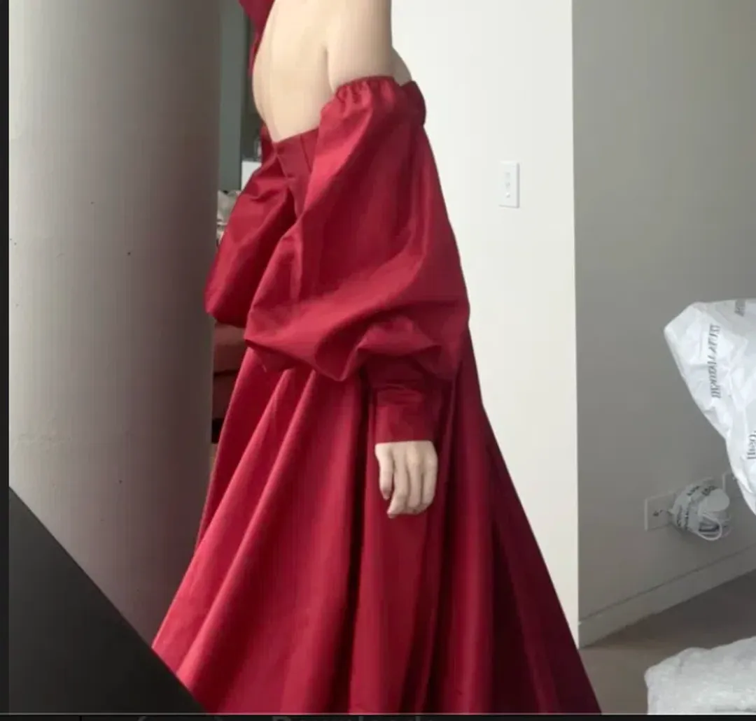Teuta Matoshi CUSTOM red gown for rent on The Volte - main image