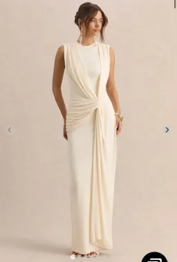 Club L London Blythia dress in cream for rent on The Volte - image 1