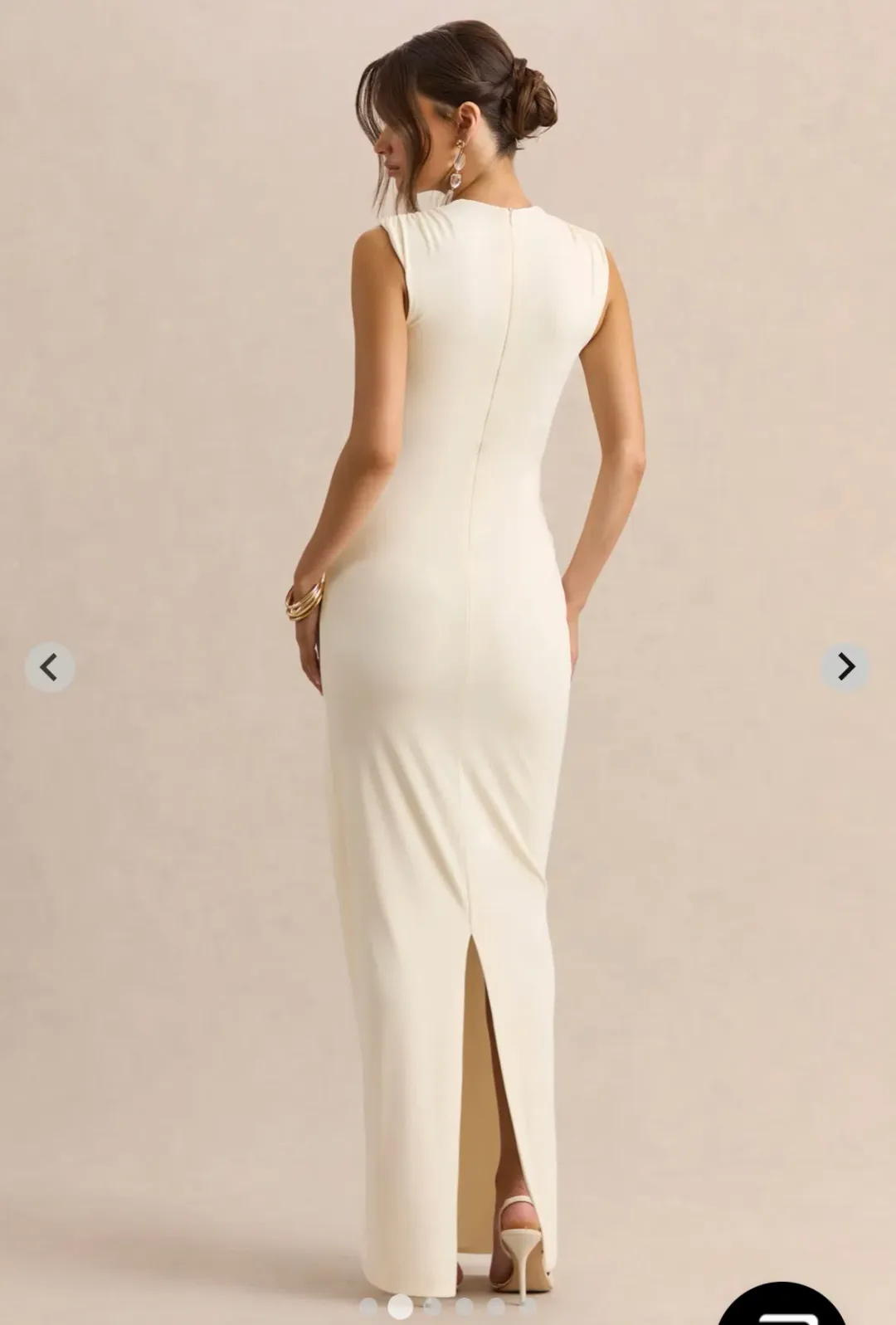 Club L London Blythia dress in cream for rent on The Volte - main image