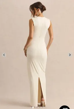 Club L London Blythia dress in cream for rent on The Volte - image 2