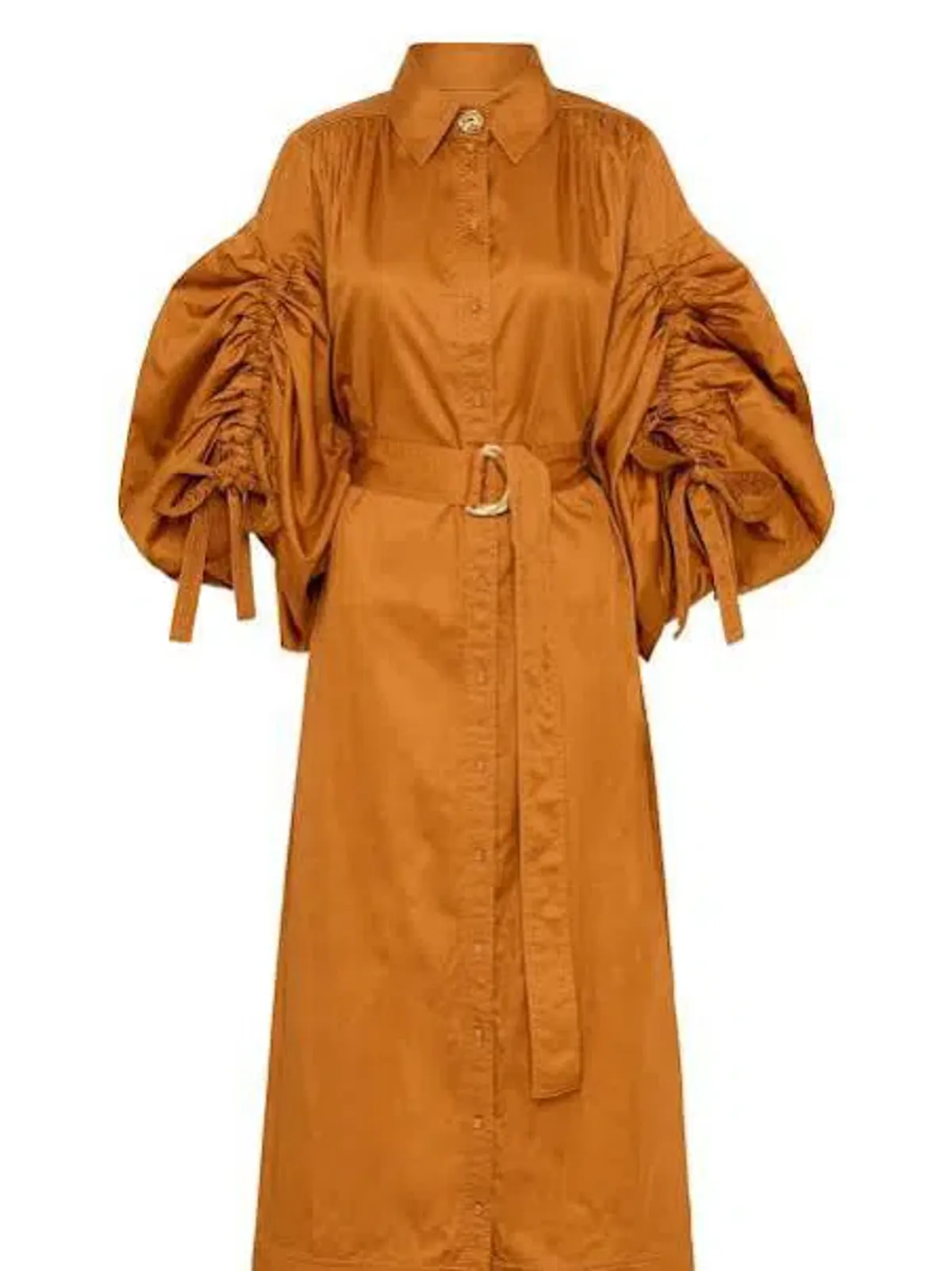 Aje Utopia Drawstring Midi Dress in Chestnut Brown AU size 12 - 18 - Image 3